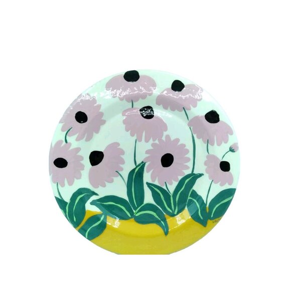 Vtg. North Carolina Artist Lisette Hasbun Decorative Hanging Floral Plate 8.25" - Picture 2 of 12